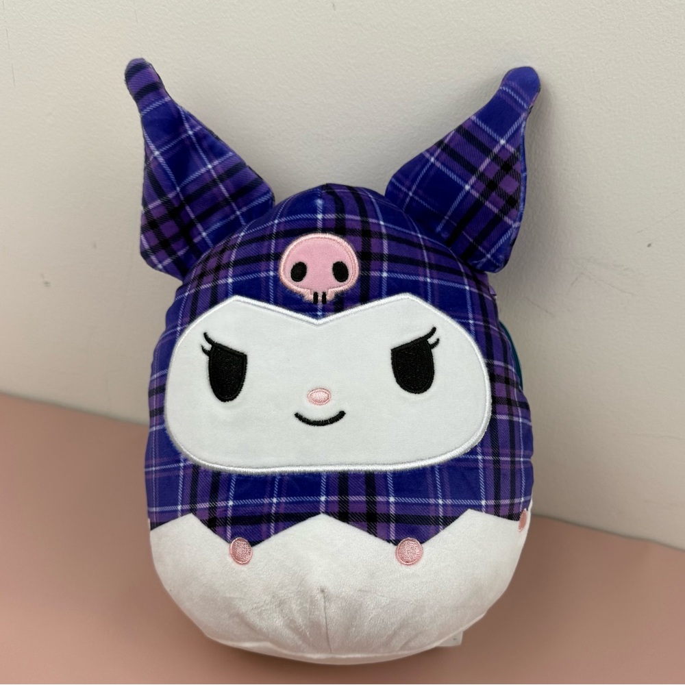 Kuromi Squishmallows Purple Plaid by Sanrio